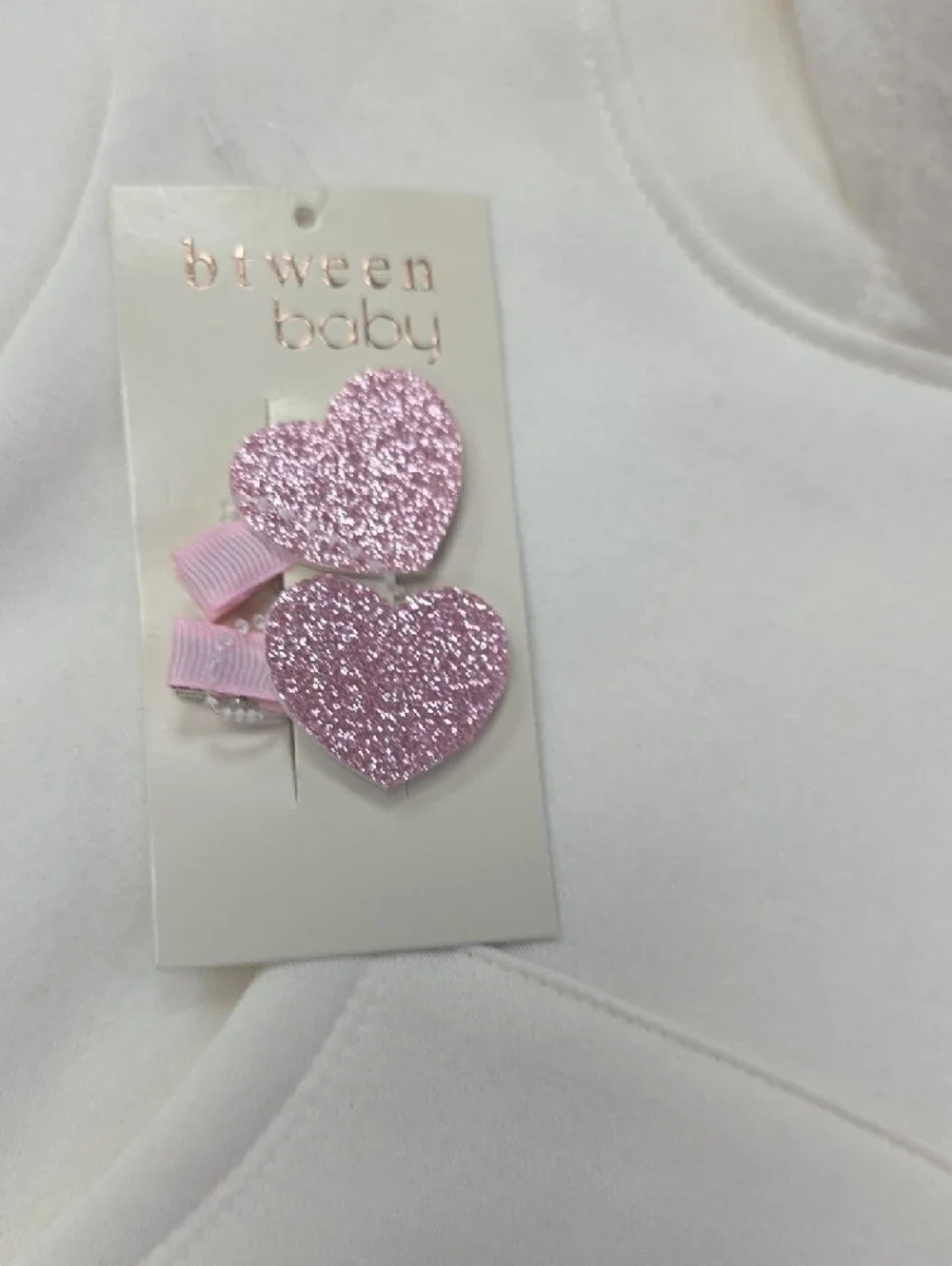 btween Cream Hoodie and Jogger Set with Pink Heart Motifs - Picture 3 of 9